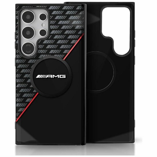 Mercedes Case Amg Dubbellaagse Ruiten Voor Samsung Galaxy S25 Ultra van Merkloos