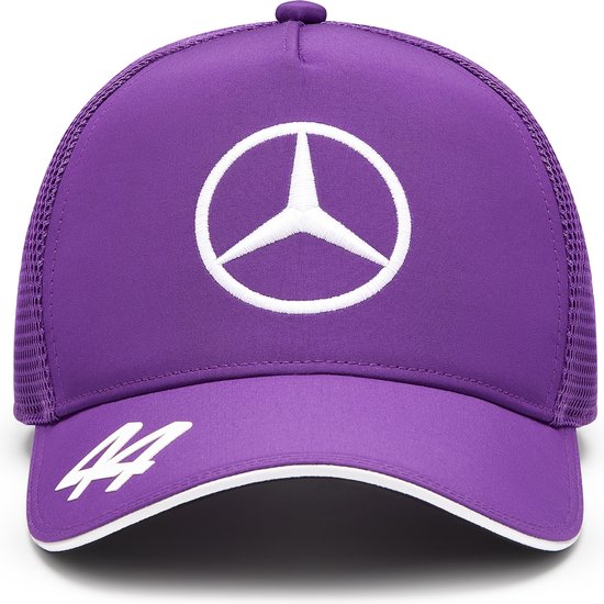 Mercedes Lewis Hamilton Trucker Cap Paars 2024 van Mercedes
