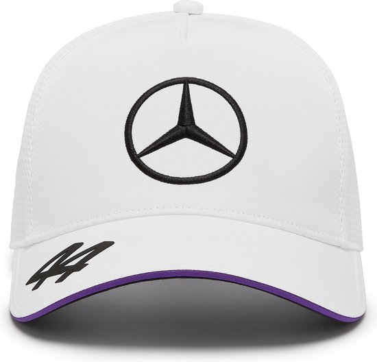 Mercedes Lewis Hamilton Trucker Cap Wit 2024 van Merkloos