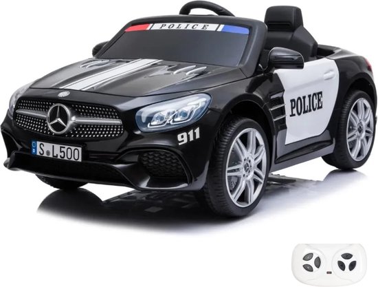 Mercedes SL500 AMG - Politieauto voor Kinderen 12V - 1 tot 6 jaar - Zwart van Mercedes