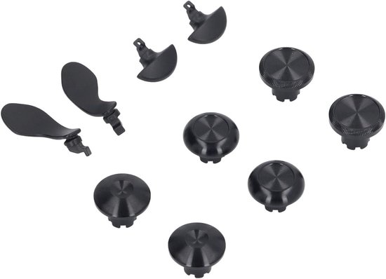 Metalen Duimsticks - Analoge Knoppen Set - Controller Upgraden - Roestvrij Staal - 6 Joysticks 4 Paddles - Zwart