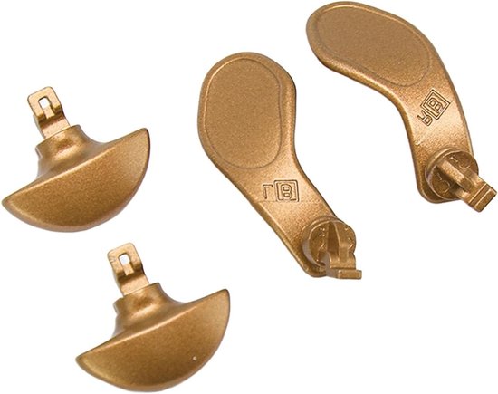 Metalen Peddels Controller - Vervangende Onderdelen - Gaming Verbeteren - Roestvrij Staal - 4 Stuks - Goud van Merkloos