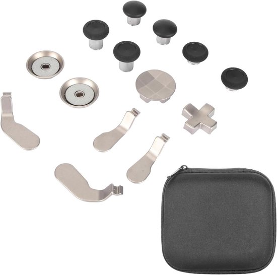Metalen Thumbsticks - Controller Knoppen - Verbeteren Game Precisie - Magnetische Bevestiging - 14 Delig - Zilver van Merkloos