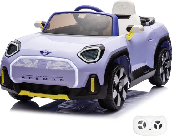 Mini Aceman - Elektrische Kinderauto 12V - 1 tot 5 jaar - Paars van Funbee.