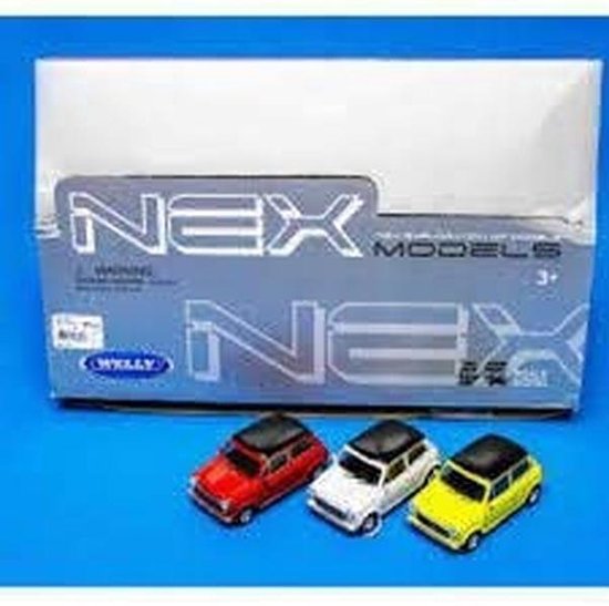 Mini Cooper Die Cast Pull Back 3ass 10cm Assorti van Merkloos