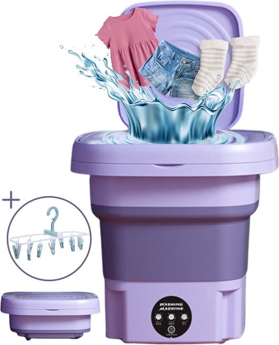 Mini Wasmachine - Compact - Energiezuinig - Opvouwbaar - 8L - Ideaal voor Studenten & camping van Breetec