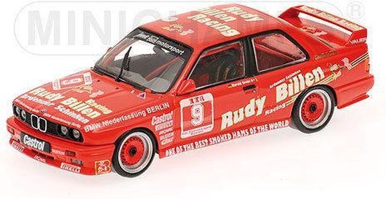 Minichamps BMW M3 #9 DTM Avus 1988 "Rudy Billen" H.Grohs Schaal 1:43 van Minichamps