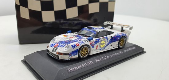 Minichamps Porsche 911 GT1 FIA GT 1:43 Championship 1997 AG Stuck - Boutsen - Modelauto - Schaalmodel - Model auto - Miniatuurautos - Miniatuur auto van Minichamps