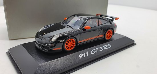 Minichamps Porsche 911 GT3 RS 1:43 Zwart Oranje - Modelauto - Schaalmodel - Model auto - Miniatuurautos - Miniatuur auto van Minichamps