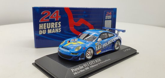 Minichamps Porsche 911 GT3 RSR 1:43 24h LeMans 2008 - Modelauto - Schaalmodel - Model auto - Miniatuurautos - Miniatuur auto van Minichamps