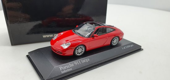 Minichamps Porsche 911 Targa 1:43 2001 Rood - Modelauto - Schaalmodel - Model auto - Miniatuurautos - Miniatuur auto van Minichamps