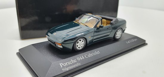 Minichamps Porsche 944 Cabriolet 1:43 1991 Green Metallic - Modelauto - Schaalmodel - Model auto - Miniatuurautos - Miniatuur auto van Minichamps