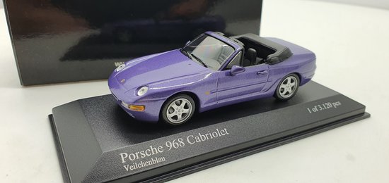 Minichamps Porsche 968 Cabriolet 1:43 1994 Paars Metallic - Modelauto - Schaalmodel - Model auto - Miniatuurautos - Miniatuur auto van Minichamps