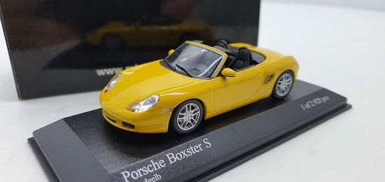 Minichamps Porsche Boxster S 1:43 2002 Yellow - Modelauto - Schaalmodel - Model auto - Miniatuurautos - Miniatuur auto van Minichamps