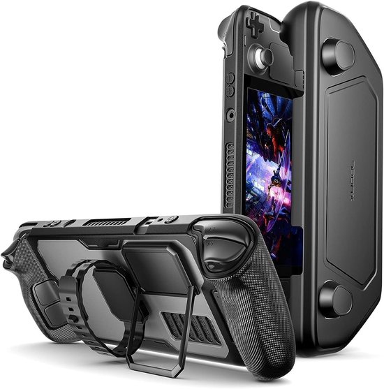 ModCase voor Steam Deck - Compleet Beschermingspakket met Verwijderbare Voorkant, Beschermhoes, Metaalsteun en Band - Ideaal voor Gaming en Transport van Merkloos