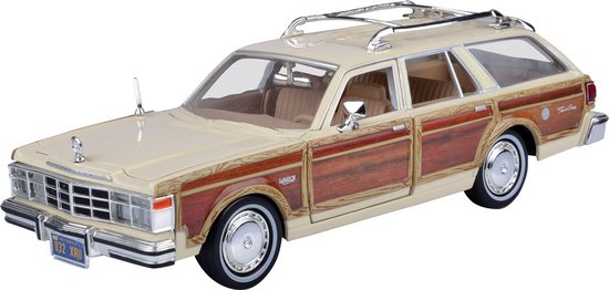 Modelauto Chevrolet LeBaron Town and Country 1979 beige 22 cm - Schaal 1:24 - Speelgoedauto - Miniatuurauto van Rastar