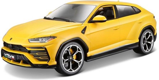Modelauto Lamborghini Urus geel 1:18 - speelgoed auto schaalmodel van Bburago