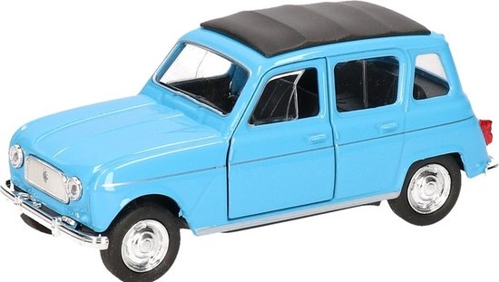 Modelauto Renault 4 blauw 11,5 cm - speelgoed auto schaalmodel van Bburago