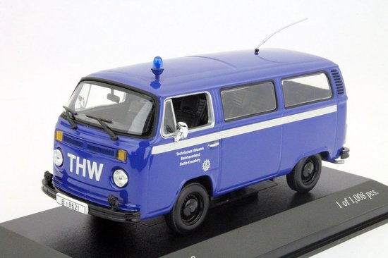 Modelauto Volkswagen T2 Bus THW 1979 Schaal 1:43 van Merkloos