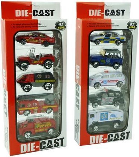 Modelautootjes DieCast 1:64 pak a 5 st. (1 stuk) assorti van Formula Racing