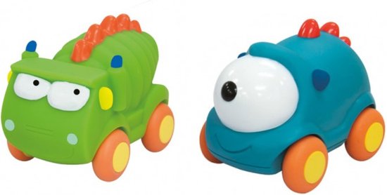 Monster Cars Large - Set van Twee - Tachan - Blauw en Groen - Met Pull-Back Aandrijving van Tachan