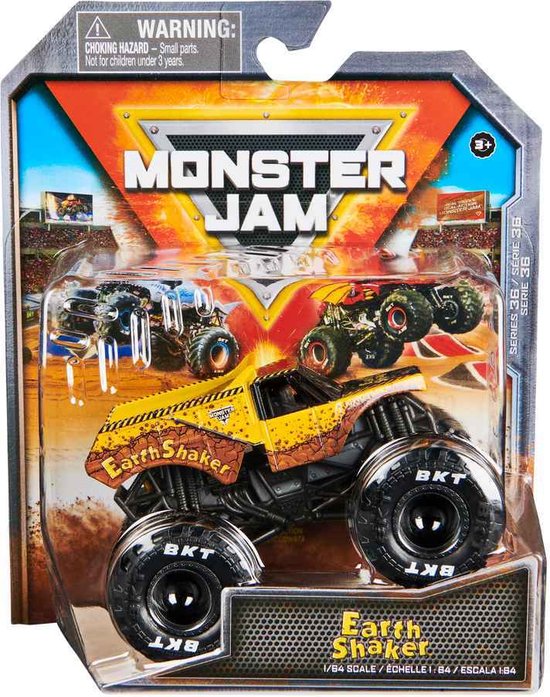 Monster Jam truck Earth Shaker - monstertruck 9 cm schaal 1:64 van Spin Master