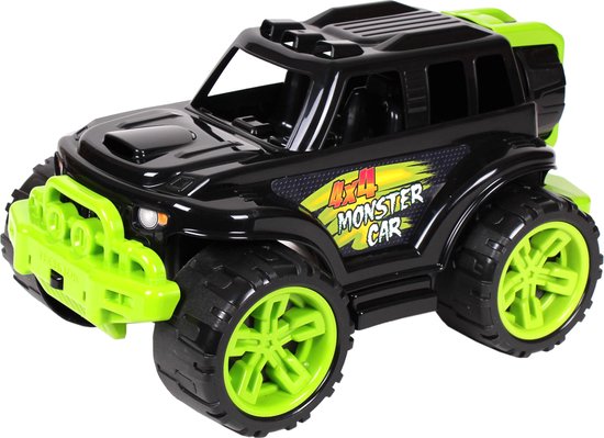 Monster Speelgoedauto 4x4 - Zwart/Groen van Toi-Toys.