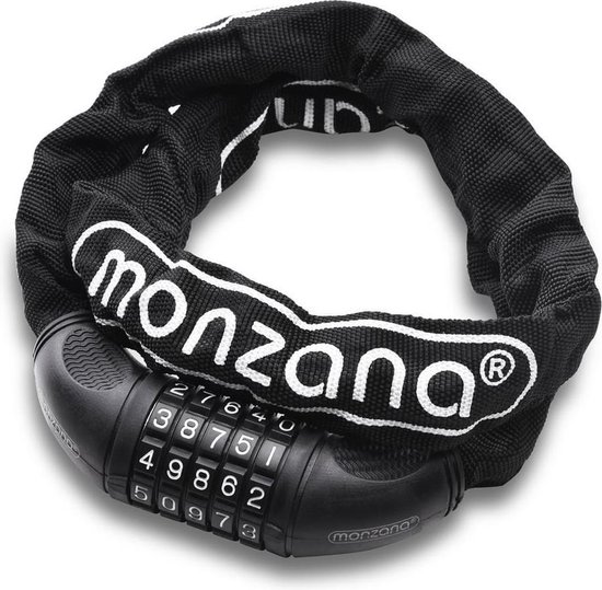 Monzana Fietsslot 90cm - met Numerieke Code en Sterke Ketting van Monzana