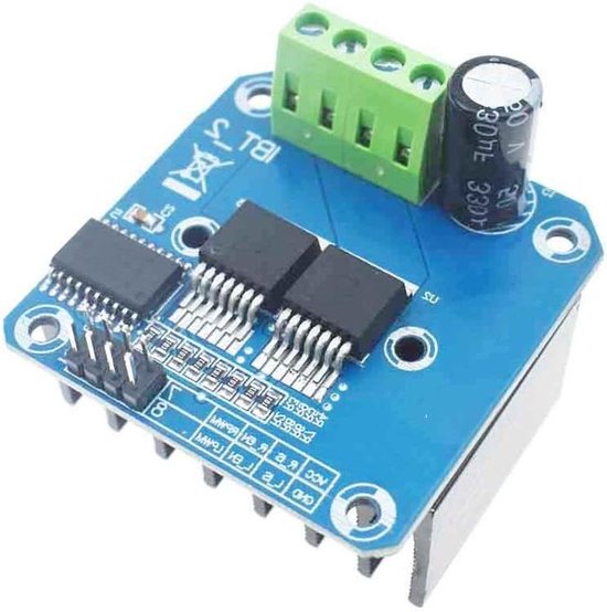 Motor Driver Module - Dubbele Motor Controle - Robotica Projecten - Krachtige 43A Capaciteit - 5 Stuks - Zwart