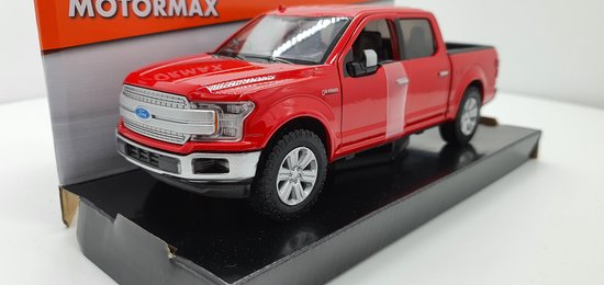 MotorMax GMC Sierra 1500 SLT Crew Cab 2019 Rood 1:24 van Motormax