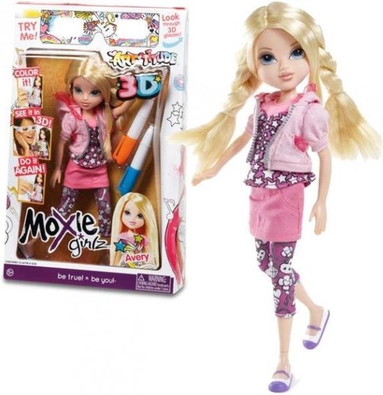 Moxie Girlz Art-titude Avery pop met accessoires van Moxie Girlz