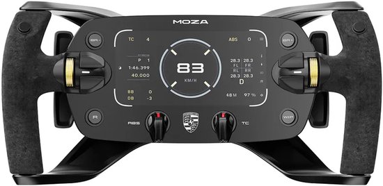 MOZA Porsche Mission R Sim Racing Steering Wheel - Officieel Gelicentieerde 320 mm GT Wheel met 5.4” Flexible OLED Display - PC van Moza