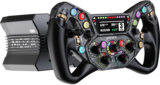 MOZA R12 V2 Wheel Base + KS Pro Steering Wheel - 12 Nm Direct Drive Sim Racing Bundle voor PC