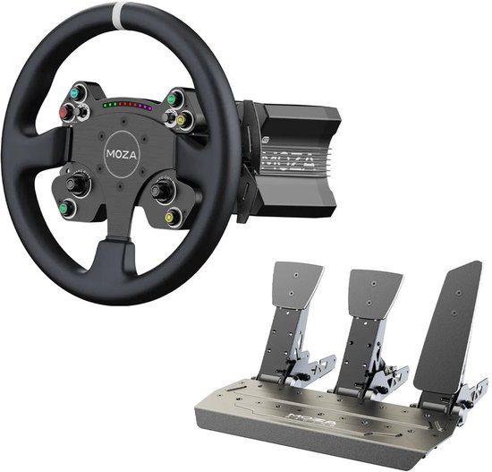 Moza Racing Bundel – R12 V2 Wheelbase + CS V2P Stuurwiel + SR-P Pedalen + Clutch - PC van Moza Racing