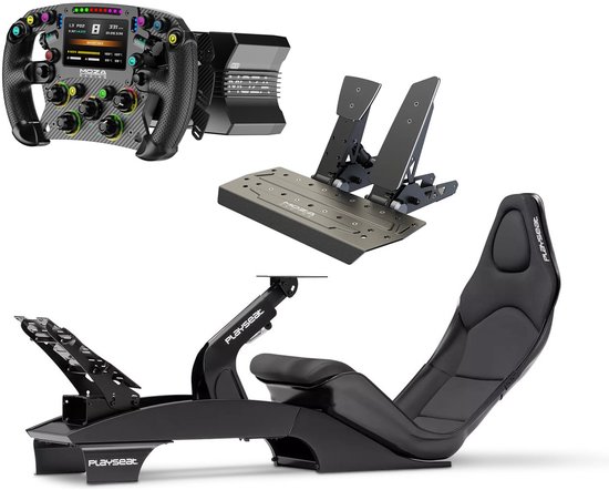 Moza Racing F1 Race Set – R9 V3 basis + FSR2 Stuur + SR-P Pedalen + Playseat F1 Cockpit Zwart van Moza Racing