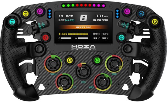 Moza Racing FSR2 Formula Wheel - Premium Formule 1 Simracing Stuurwiel met 4,3" Touchscreen - PC van Moza Racing