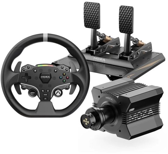 Moza Racing R12 V2 + MOZA ESX Steering Wheel + MOZA CRP2 Pedals Bundle - Direct Drive 12Nm - Xbox & PC van Moza Racing