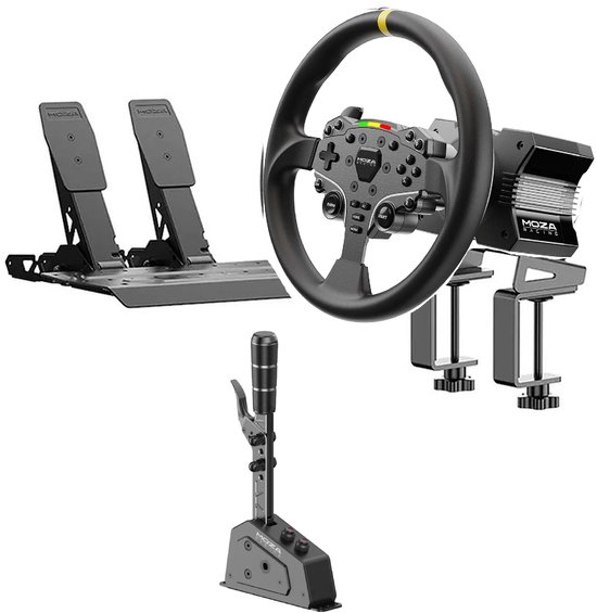 Moza Racing R3 Xbox Bundle + 12” Round Wheel Mod + MOZA SGP Sequential Shifter – Direct Drive Starter Set - Xbox - PC
