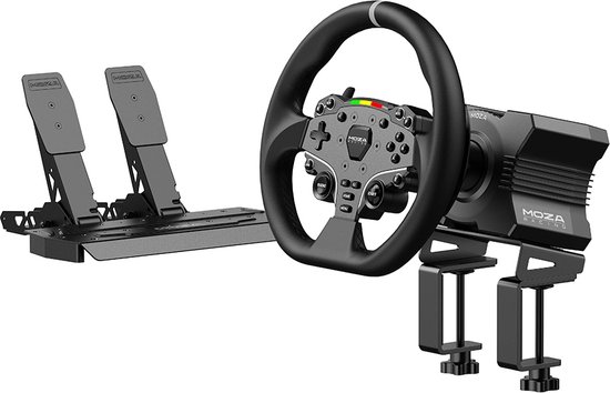 Moza Racing R5 Bundle - Direct Drive Wheel Base - ES Steering Wheel -SR-P Lite Pedals van Moza Racing