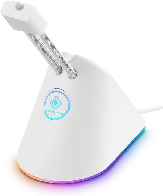 Muis Bungee - Kabelhouder Muis - Gaming Bureau - Verstelbare Arm RGB - 11 x 6.8 x 12 cm - Wit van Merkloos