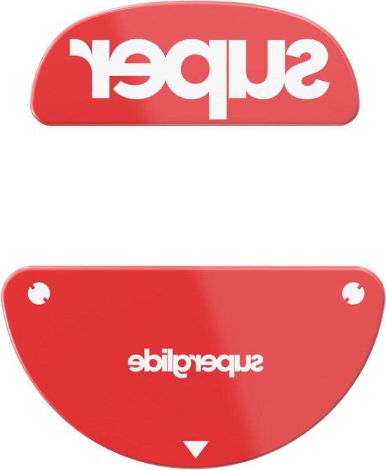 Muis Glijders - Muisvoeten - Gaming Prestaties Verbeteren - Gehard Glas Materiaal - 20 Gram - Rood van Merkloos