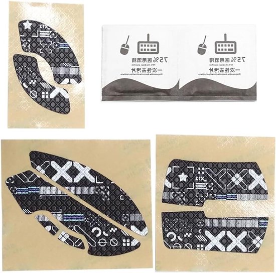Muis Grip Tape - Antislip Stickers - Gaming Prestaties - Zweetafvoerend Ontwerp - Full Body Set - Zwart