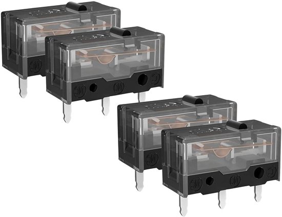 Muis Micro Switch - Knop Vervanging - Gaming Prestaties - 80 Miljoen Kliks - 4 Stuks - Goud