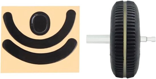 Muis scrollwiel set - Katrol voetkussen - Gaming prestaties verbeteren - Naadloze pasvorm - 9g gewicht - Zwart