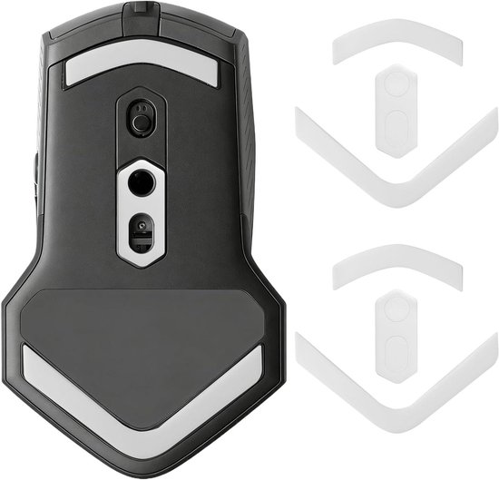 Muis skates - Vervangende voeten - Gaming prestaties - Glas-geïnfuseerde PTFE - 2 stuks - Wit