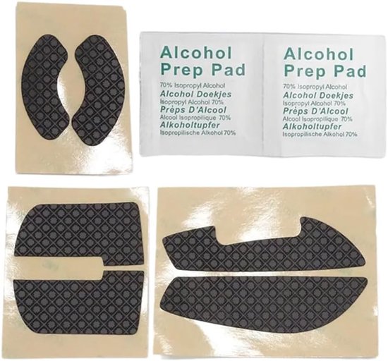 Muis Skin Stickers - Muis Grip Tape - Gaming Prestaties Verbeteren - Antislip Siliconen Textuur - 1 Set - Zwart