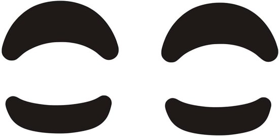 Muis Voeten Pad - Glijders Sticker - Verbeterde Prestaties - 0.8mm Dikte - 2 Sets - Zwart