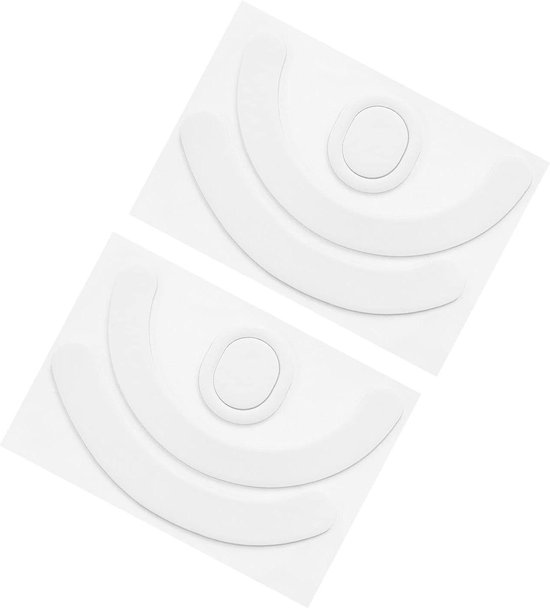 Muis Voeten Vervanging - Muis Skates Pads - Gaming PC - Afgeronde Gebogen Randen - 0.6mm Dikte - Wit van Merkloos