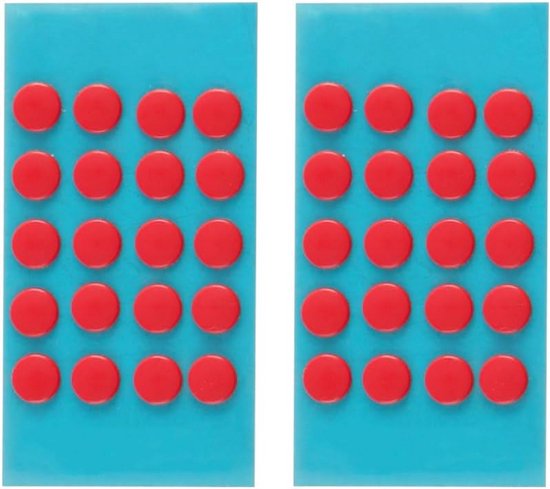 Muis Voetjes - Glijders Stickers - Soepel Gamen - Zelfklevend Teflon - 6mm Rond - Rood