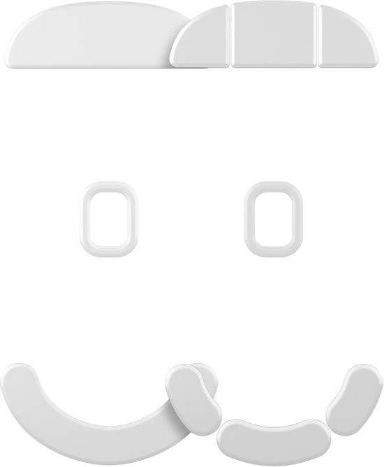 Muis Voetjes Set - Glijders Vervanging - Soepele Beweging - 100% Puur PTFE - 0.6mm Dik - Wit